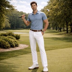 Adidas Ultimate365 Golf Pants NWT White 32x34 Performance Stretch Grip Waist